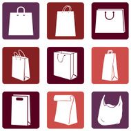 Vector Set of Shopping Bags Icons