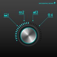 Metal volume button for infographics