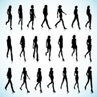 Walking at angle women