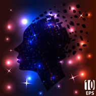 Beautiful fashion women with abstract elements N7