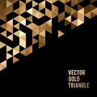 Banner design Abstract template background with gold triangle shapes N2