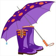 colored umbrella isolated on white background N2