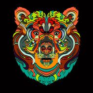 Ornamental multicolored bear