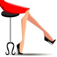 sexy woman legs with black shoes
