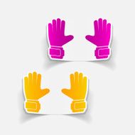 realistic design element gloves N41