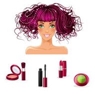 set of makeup for girls with green eyes