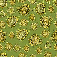 cheerful pattern with sunflowers N2