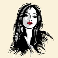 glamour girl with brown hairs