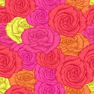 Seamless pattern with roses N26