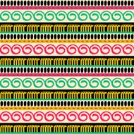 Vector seamless ethnic pattern Abstract background Geometric borders Traditional colorful