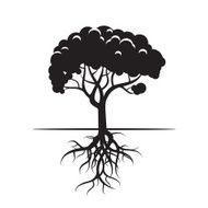 Tree and Roots Vector Illustration N5