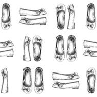 Seamless pattern with hand drawn shoes N2