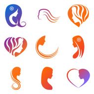 Set for Beauty company logo Vector N3