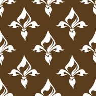 Seamless floral brown pattern