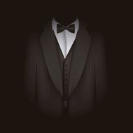 Black Suit With Bow Tie N3
