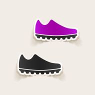 realistic design element sneakers N80