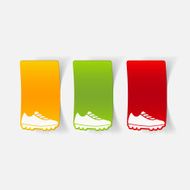 realistic design element sneakers N81