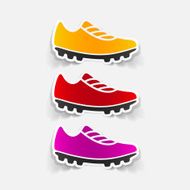realistic design element sneakers N82