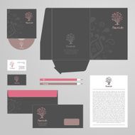 Corporate identity template with creative tree