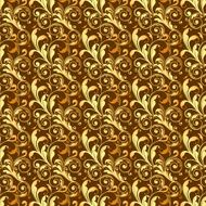 golden pattern on brown background