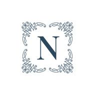 Flourish logo template ornament label N8