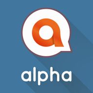 Alpha letter stylized vector