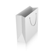 Empty Shopping Bag on white for advertising and branding N7