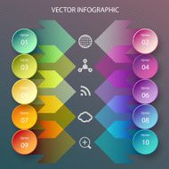 Circles and arrows infographic N2