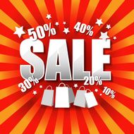 Sale poster with percent discount N5