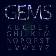 Gems alphabet All capital letters