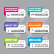 Infographic business concept - colored vector banners
