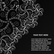 Vector background with ornaments Black design