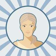 Single vector woman avatar N6