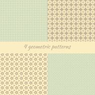 Set of geometric seamless pattern N3