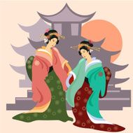 Geisha vector illustration