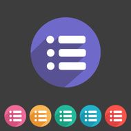 Flat game graphics icon menu
