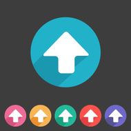 Flat game graphics icon arrow up