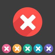 Flat game graphics icon cancel