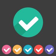 Flat game graphics icon tick