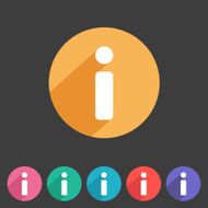 Flat game graphics icon info