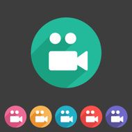Flat game graphics icon camera
