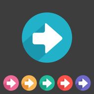 Flat game graphics icon arrow right