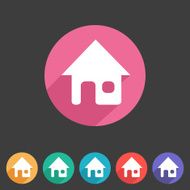 Flat game graphics icon home