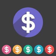 Flat game graphics icon money