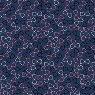 Seamless pattern with color bow-tie