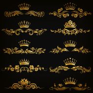 Set of vector damask ornaments N17