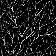 beautiful monochrome black and white seamless background with tree branches N2