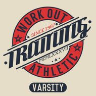 T-shirt Printing design typography graphics Trening and workout vector illustration N6