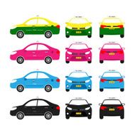 Thai Transportation Thai Taxi Service Car service Vector