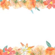 Watercolor greeting card with lily invitation or wedding birthday and